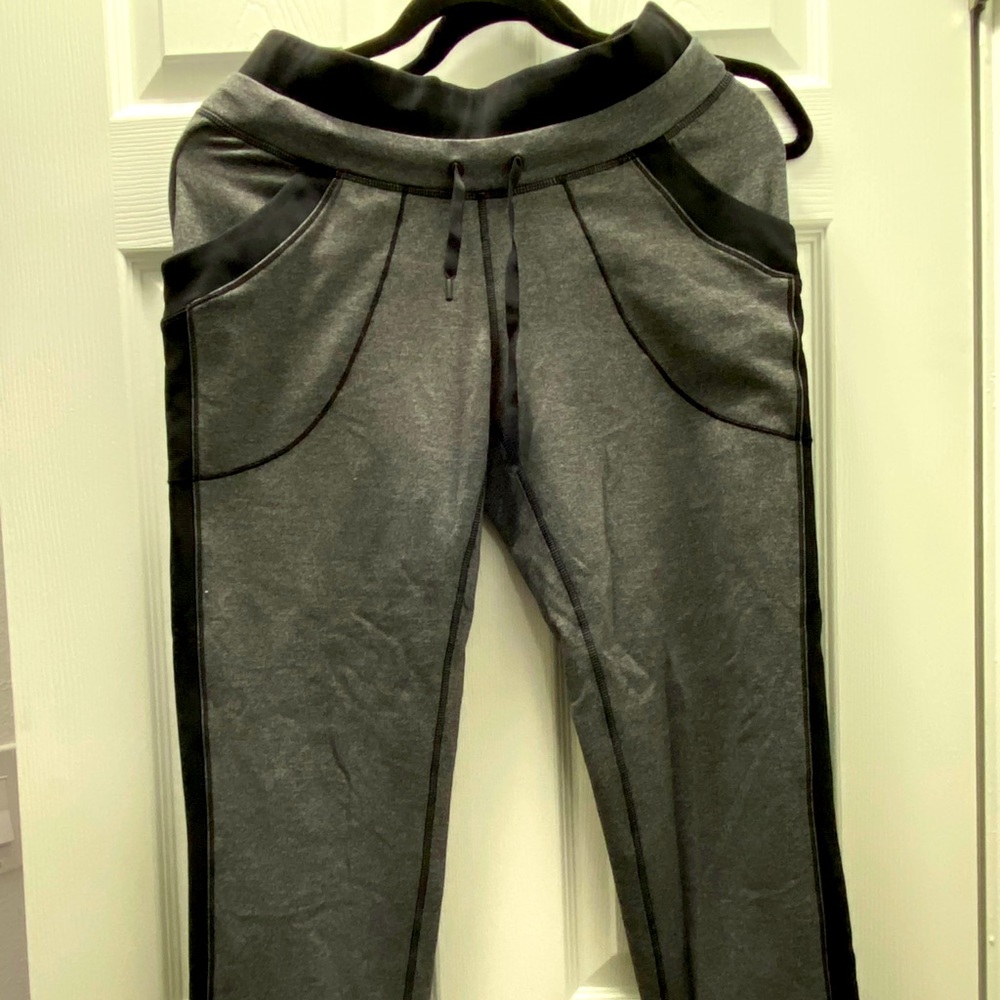 Grey/Black lululemon joggers, size 8
